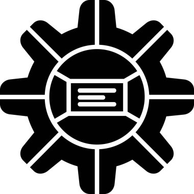 dişli simgesi, vektör çizimi