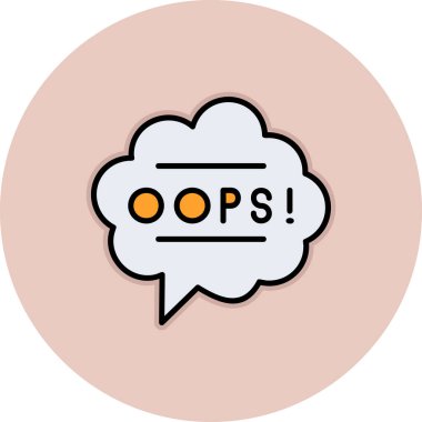 Hata modern simgesinin vektör illüstrasyonu