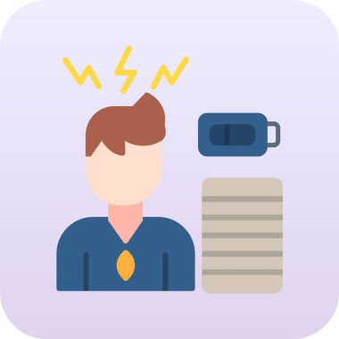 Bilgisayarı ve belgeleri olan bir iş adamı.