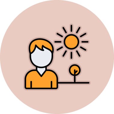 Bir insan simgesinin vektör illüstrasyonu