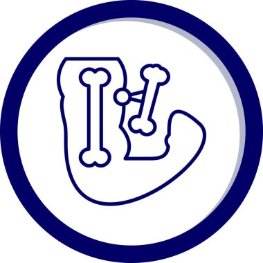 Kemik. Web simgesi basit illüstrasyon