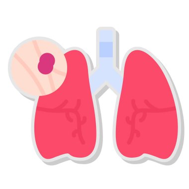 Akciğer vektör simgesi. Grafik ve web tasarımı için resimleme biçimi.