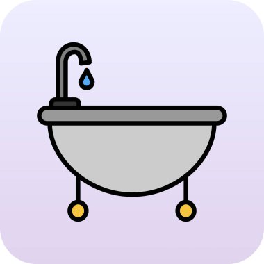 Modern banyo musluğunun vektör çizimi