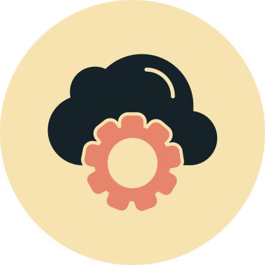 Bulut. Web simgesi basit illüstrasyon