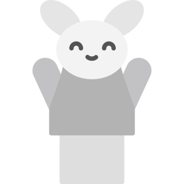 izole edilmiş şirin tavşan ikonu, vektör çizimi