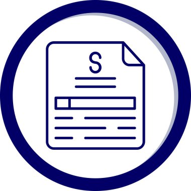 Belge simgesinin vektör illüstrasyonu