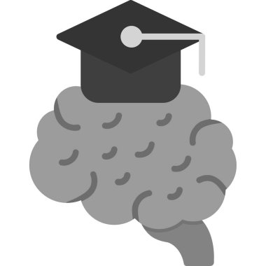 Mezuniyet kapsülü çizim tasarımı olan beyin