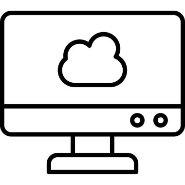 Dizüstü bilgisayar simgesi vektör çizimi