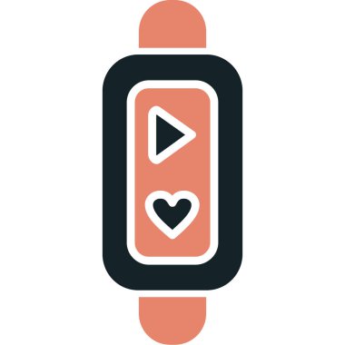 smartwatch düz vektör simgesi