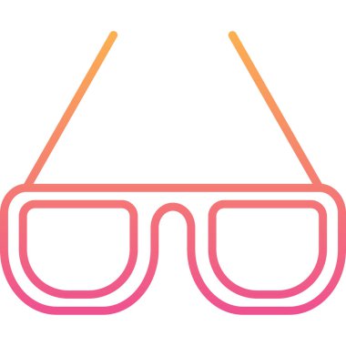 Gözlük. Web simgesi basit illüstrasyon