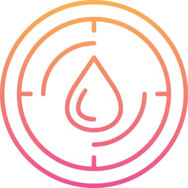 su damlası dairesel simge sembolü