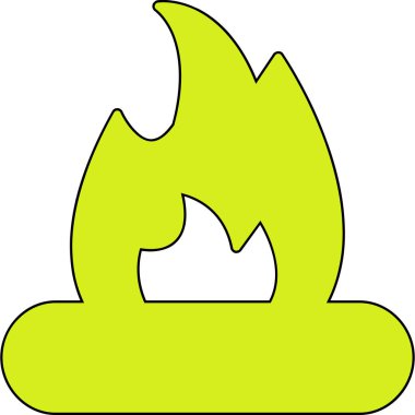 Yanan bir mumun şirin bir çizimi.