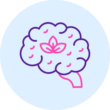 beyin ikonu vektör illüstrasyonu