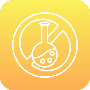 Benzersiz kimyasal matara çizgisi vektör simgesi