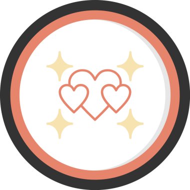 kalp düz vektör simgesi