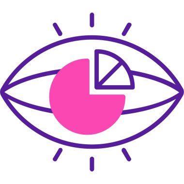 Göz. Web simgesi basit illüstrasyon