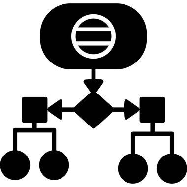 Hiyerarşi web simgesi basit vektör illüstrasyonu