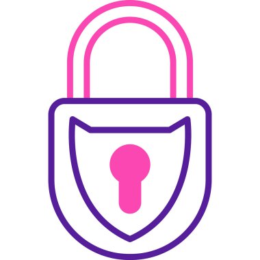 Kilit. Web simgesi basit illüstrasyon