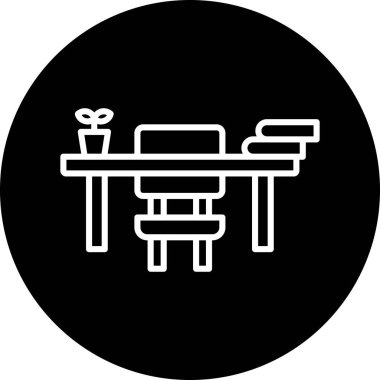 Mobilya ve ev simgesinin vektör illüstrasyonu