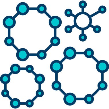 Molekül simgesi vektör illüstrasyonu