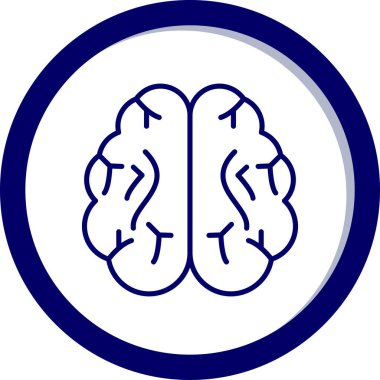 bir beynin vektör simgesi