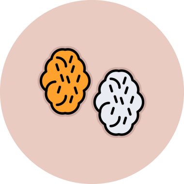 Bir çerez simgesinin vektör illüstrasyonu