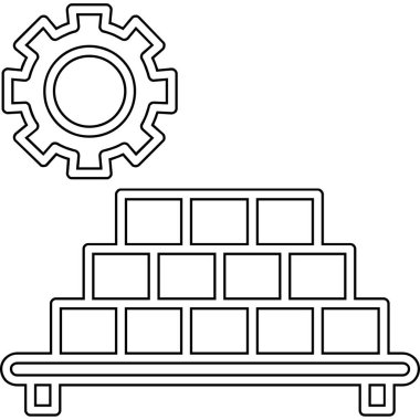dişli simgesi vektör illüstrasyonu