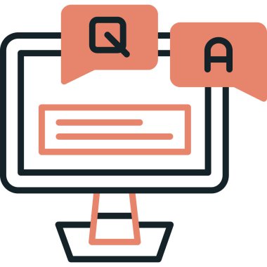 Konuş. Web simgesi basit illüstrasyon