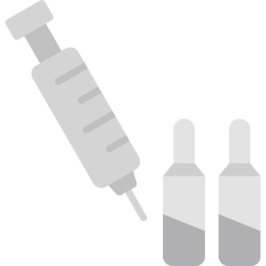 Şırınga simgesi. Şırınga vektör simgesi web için anahat çizimi