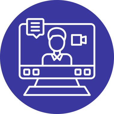 Bir dizüstü bilgisayar simgesinin vektör illüstrasyonu