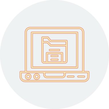 Modern bilgisayar simgesinin vektör illüstrasyonu