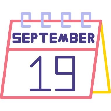 16 Eylül takvim günü simgesi, vektör takvim günü simgesi düz biçim simgesi. vektör tasarımı