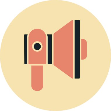 Konuşmacı. Web simgesi basit illüstrasyon