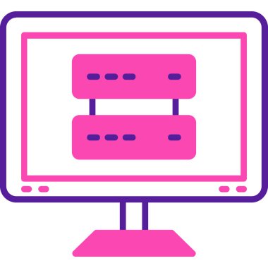 Bilgisayar. Web simgesi vektör illüstrasyonu