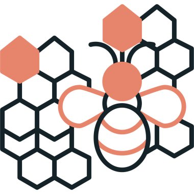 modadan izole edilmiş arkaplanda bal tarağı simgesi