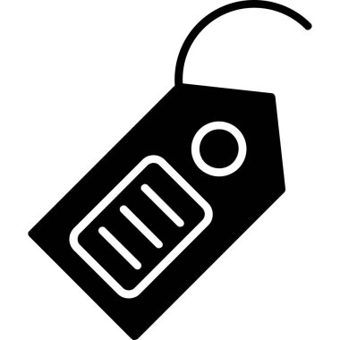 Alışveriş etiketi simgesi. Basit resimleme