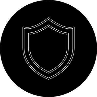 Kalkan simgesinin vektör illüstrasyonu