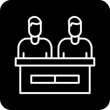 Konferans simgesi, vektör çizimi