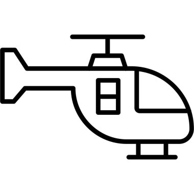 Kolayca düzenleyebilen veya düzenleyebilen helikopter vektör simgesi