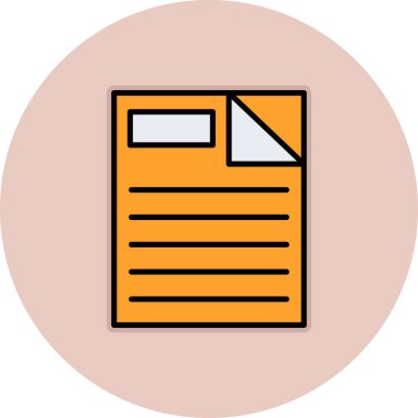 kağıt simgesi vektör illüstrasyonu