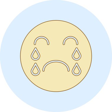 Üzgün ağlayan para simgesi