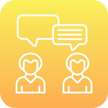 Konuşma balonu. Web simgesi illüstrasyonu