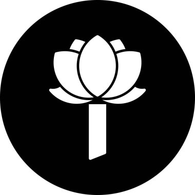 Çiçek. Web simgesi basit illüstrasyon