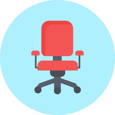 Sandalye koltuğu simgesi düz stil