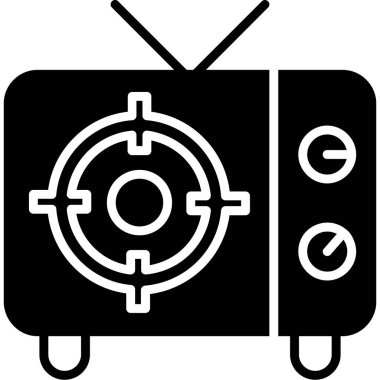 TV simgesi vektör illüstrasyonu