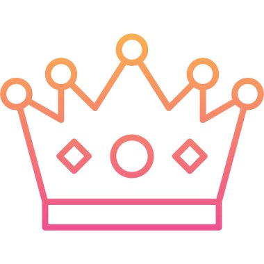 taç simgesi vektör illüstrasyonu