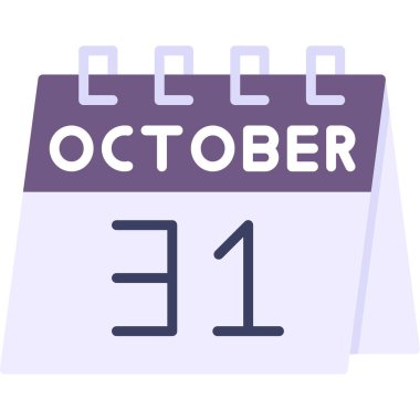 Ekim 17 - Takvim simgesi - takvim vektör illüstrasyonu