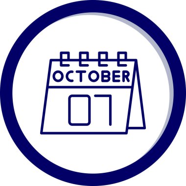 Tek bir günlük takvimdeki 9 Ekim takvimi