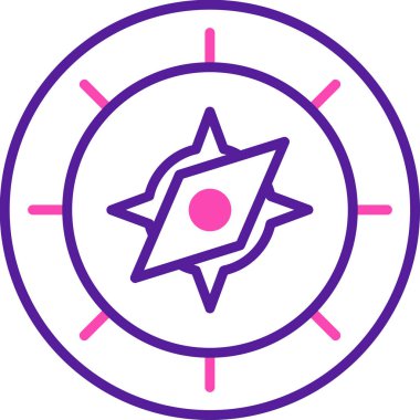 Pusula simgesinin vektör illüstrasyonu