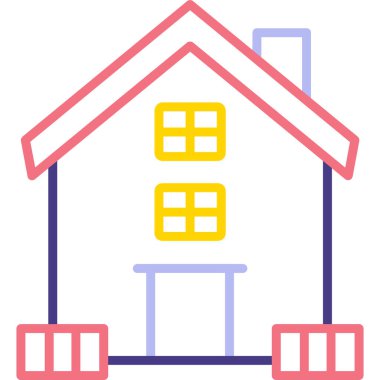 Eve. Web simgesi basit illüstrasyon